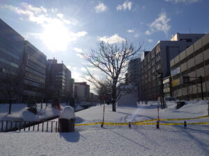 1月17日の南1条の様子