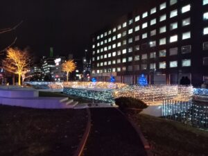 11月14日に最終日を迎えたオレンジリボンイルミネーションライトアップの様子