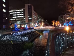 11月14日に最終日を迎えたオレンジリボンイルミネーションライトアップの様子