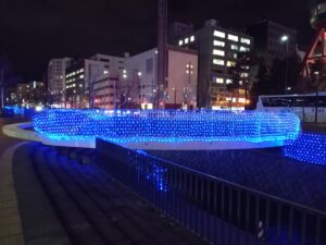 11月22日から点灯されたスノーリングのイルミネーションの様子