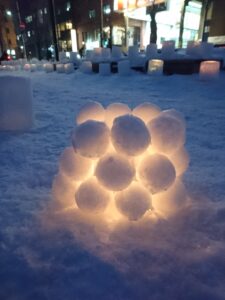 2018年1月に開催したまちの灯りの様子