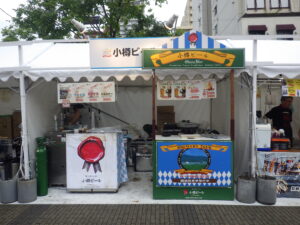 ９月１日から始まった創成川公園サンキューフェスティバルに出店している小樽ビールさん