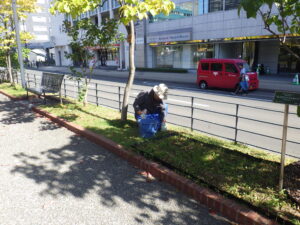 10月13日に今年度最後の作業をする除草ボランティア