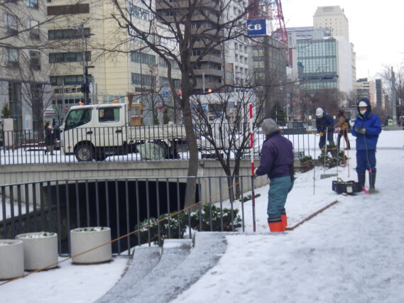 「公園作業員さんの作業終了」の画像