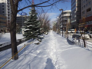 12月27日の南2条東側の様子