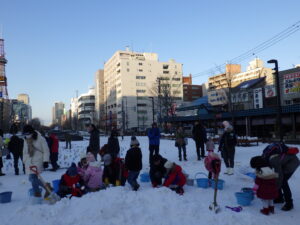 2020年1月に開催した創成川公園まちの灯りの様子