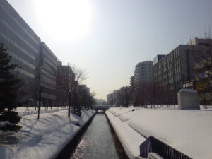 2月14日の南1条の様子