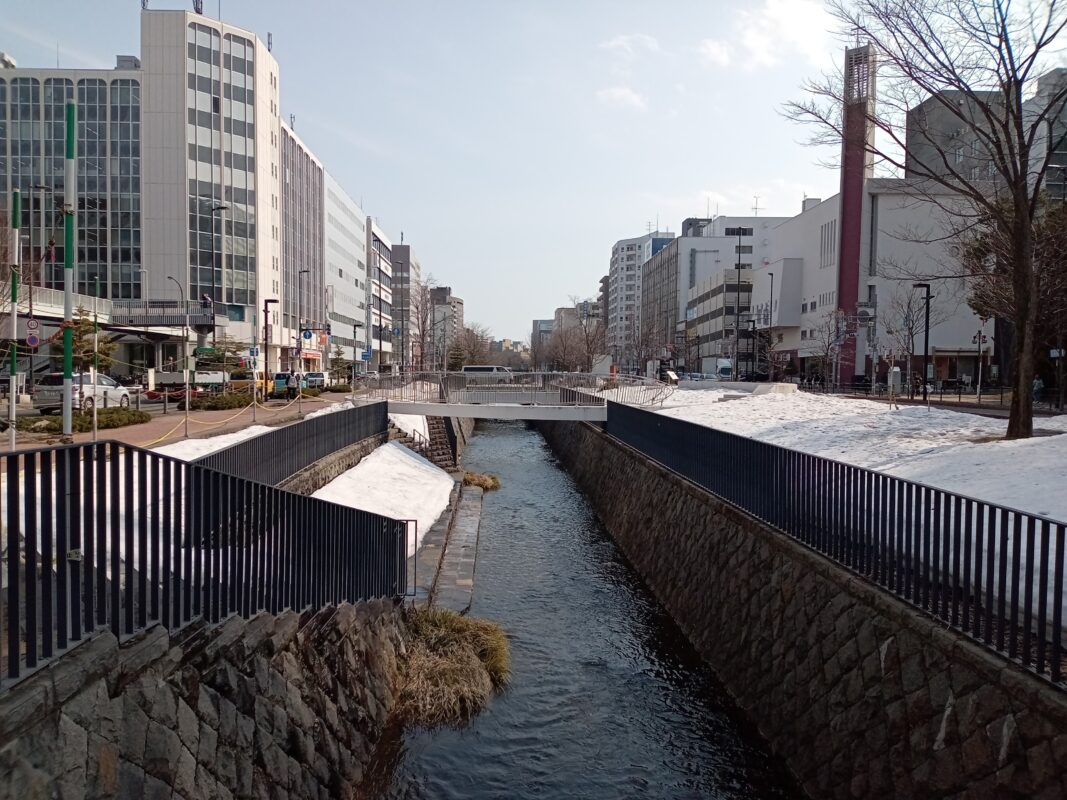 4月3の大通ブロック、スノーリング付近の様子