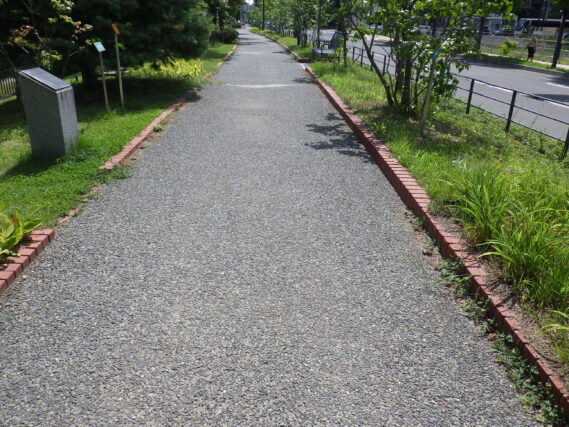 除草前の園路