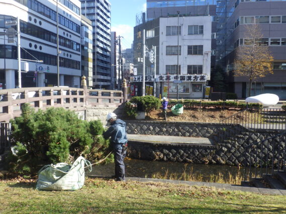「公園の冬支度」の画像