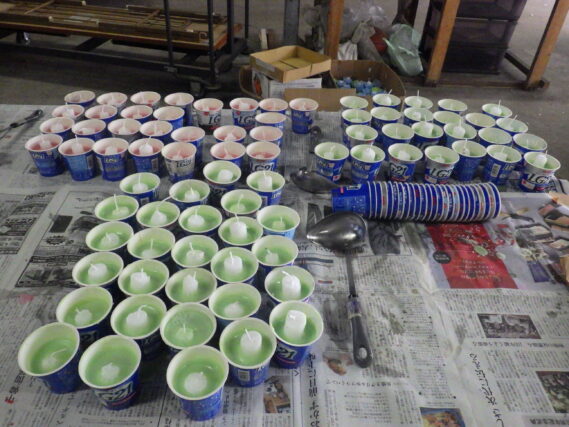 出来上がったロウソク