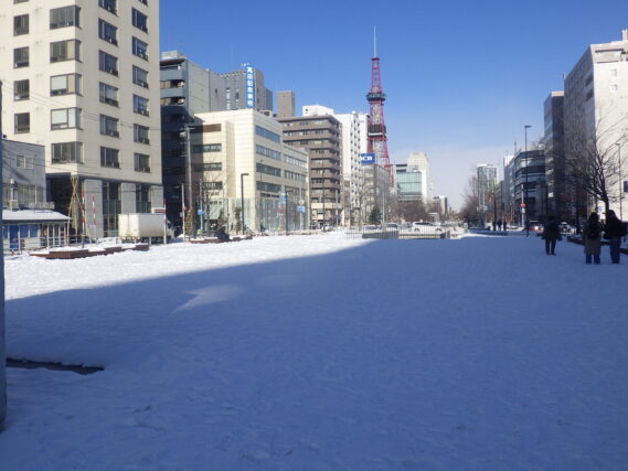1月18日の狸二条広場の様子