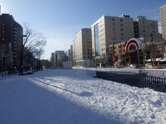 1月18日の狸二条広場の様子