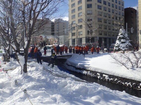 2月1日に行われていた消防署の訓練の様子