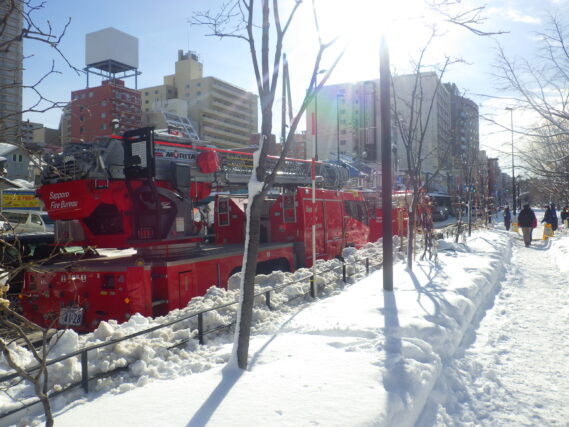 2月1日に行われていた消防署の訓練の様子