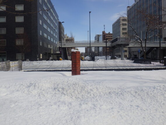3月18日のスノーリング横「たけくらべ」の積雪の様子