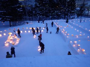 昨夜、スノーキャンドルを灯しました！
