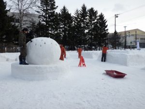 スノーキャンドルオブジェの土台作り