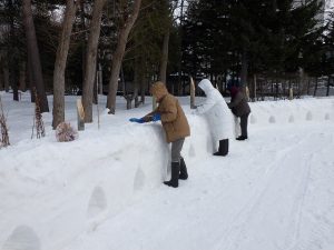 スノーキャンドル土台作り