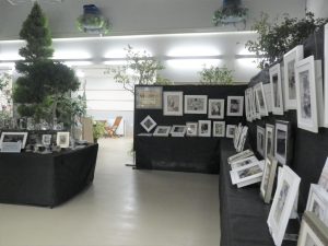 会場に作品が並んでいる