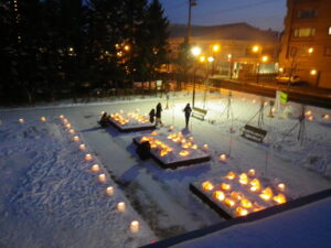スノーキャンドル点灯の様子