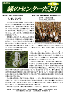 2022年11月号センターだより　シモバシラの表紙