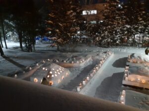 2023年開催のスノーキャンドルのようす