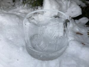 バケツ型アイスキャンドル