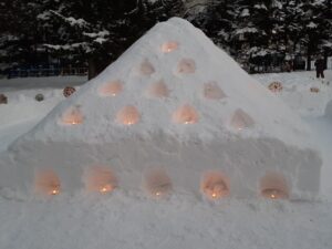 スノーキャンドルオブジェ