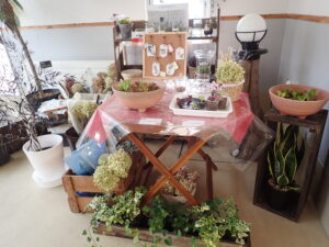 ハーブクラフトや飾りのコーナー