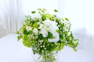 白グリーンフレンチスタイルブーケ