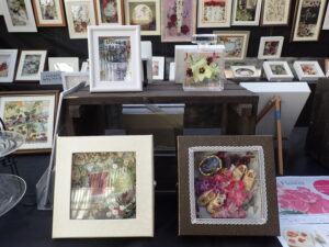 レカンフラワーを使った立体的な作品