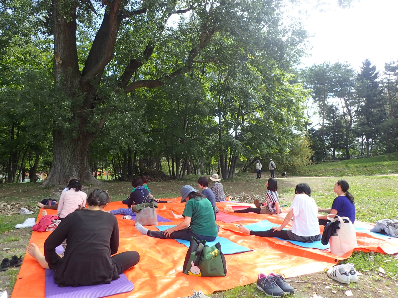 ①マッサージしながら体をほぐしていく